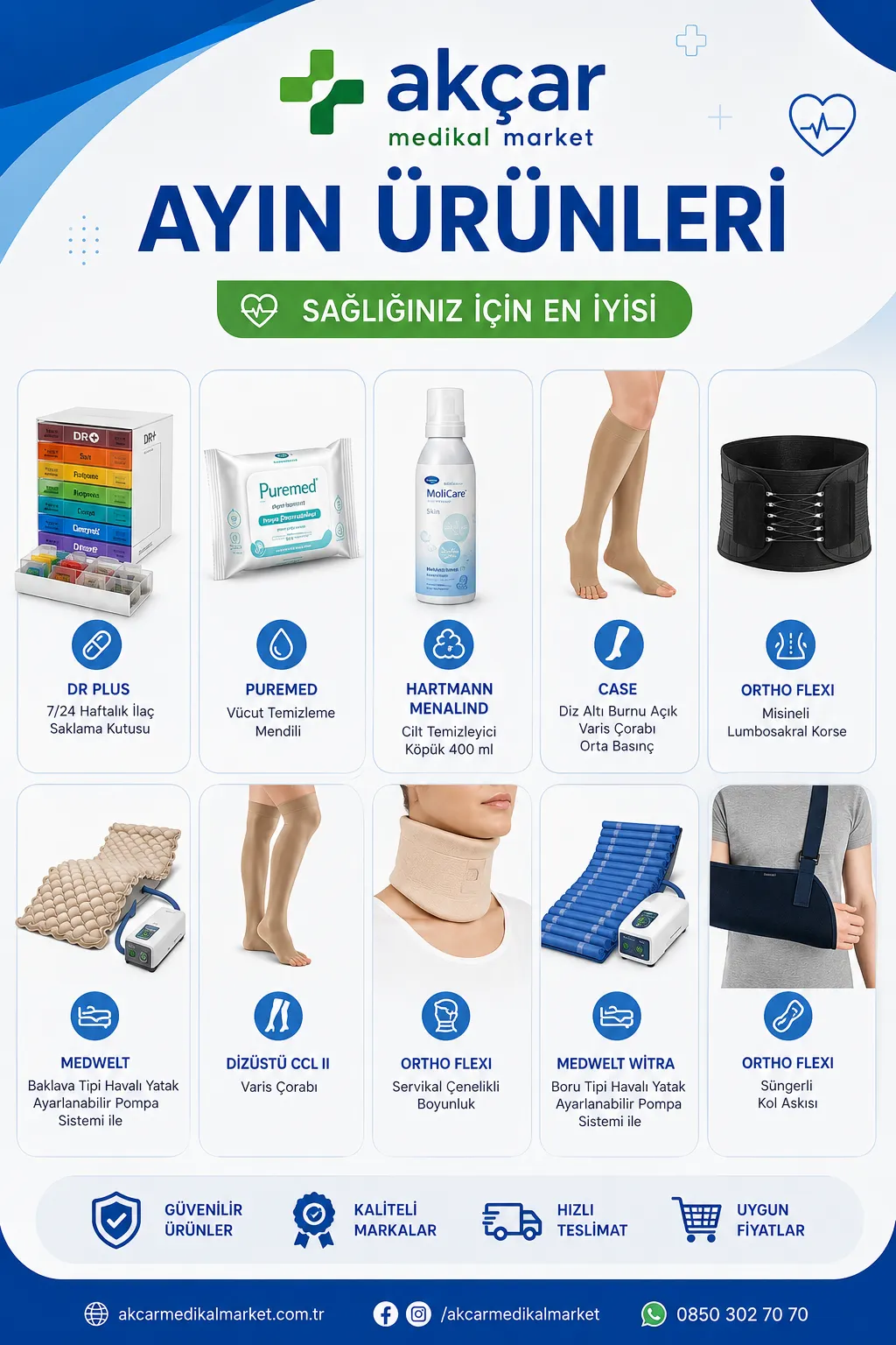 Akçar Medikal Market ile Evde ve Günlük Yaşamda Ortopedik Destek